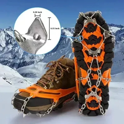 Outdoor Winter Wandern Klettern Schnee Spikes Steigeisen Stollen Kette Krallen Griffe Stiefel Abdeckung Eis Greifer Spike für Sc