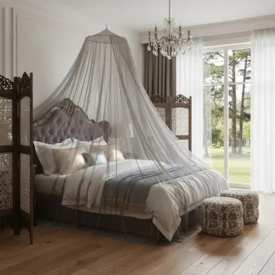 Silberfaser-Gewebe EMF-Baldachin Detailansicht – 99% Abschirmung gegen 3G 4G 5G WiFi Bluetooth