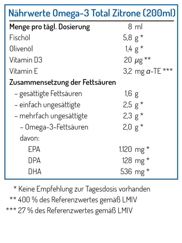 Omega-3 Öl - Zitronengeschmackl - 2