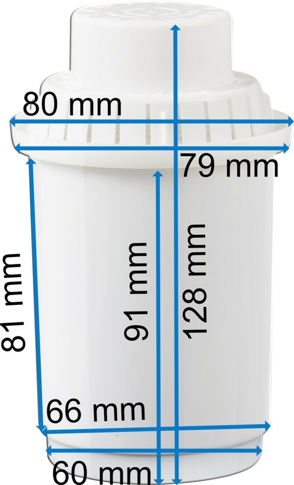 Maße des Filters