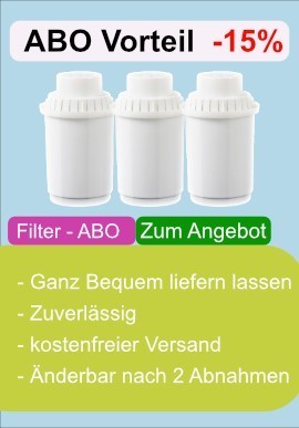 Filter Cartridge 3er - Abo - Kompatibel auch zu Sanus Karaffe - 1