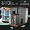 AURA Auftisch-Umkehrosmoseanlage mit Wasserstoff-Ionisator und Heißwasserfunktion mit Festwasseranschluss Weiß und Schwarz W23 -
