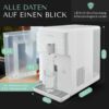 AURA Auftisch-Umkehrosmoseanlage mit Wasserstoff-Ionisator und Heißwasserfunktion mit Festwasseranschluss Weiß und Schwarz W23 -