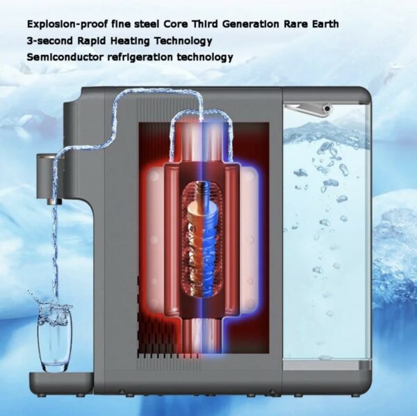 AURA| Auftisch-Umkehrosmoseanlage mit Wasserstoff-Ionisator und Heißwasserfunktion | ohne Festwasseranschluss | Weiß und Schwarz